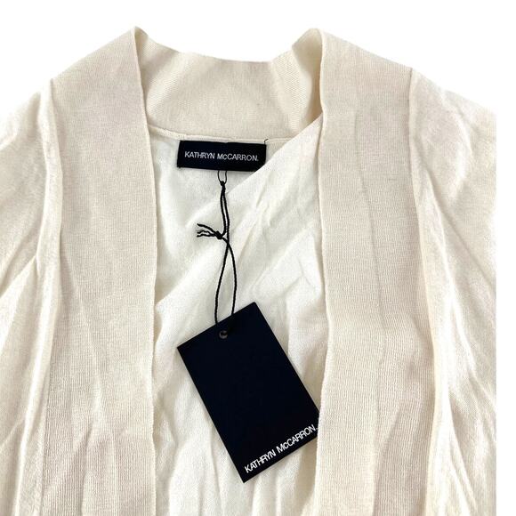 Kathryn McCarron Ivory Riviera Paper Thin Cashmere Wrap One Size - Picture 9 of 11